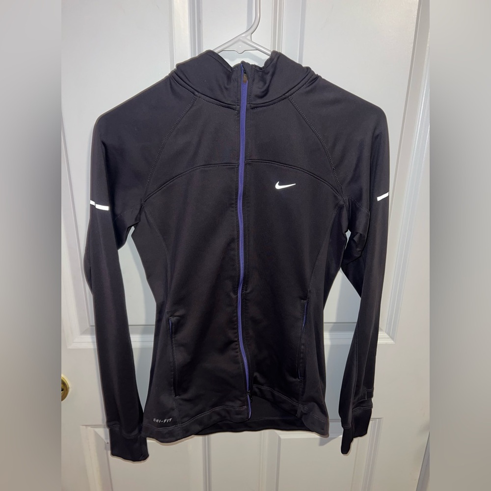 NIKE XS Dri-FIT Purple Full Zip Running Jacket